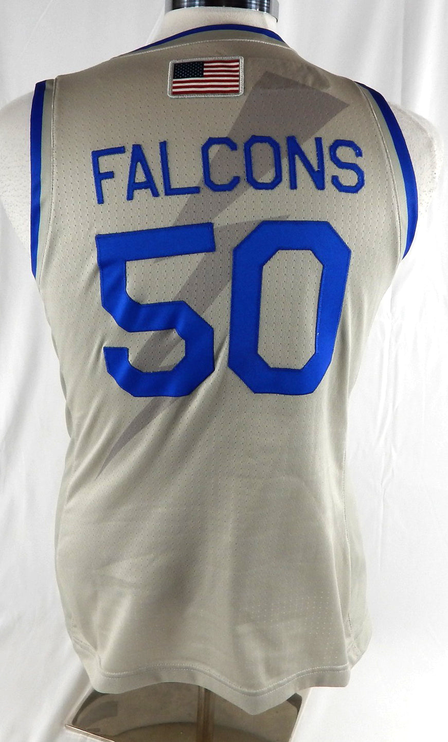 2021-22 Air Force Falcons #50 Game Used Grey Jersey Basketball L 47 Pic2