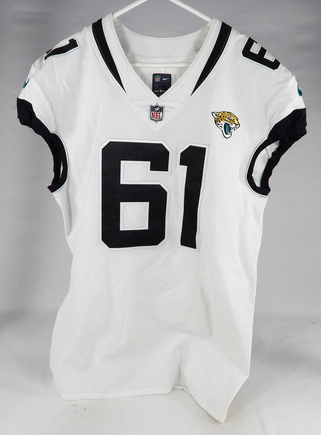 2021 Jacksonville Jaguars Jimmy Murray #61 Game Issued White Jersey 48 DP74913