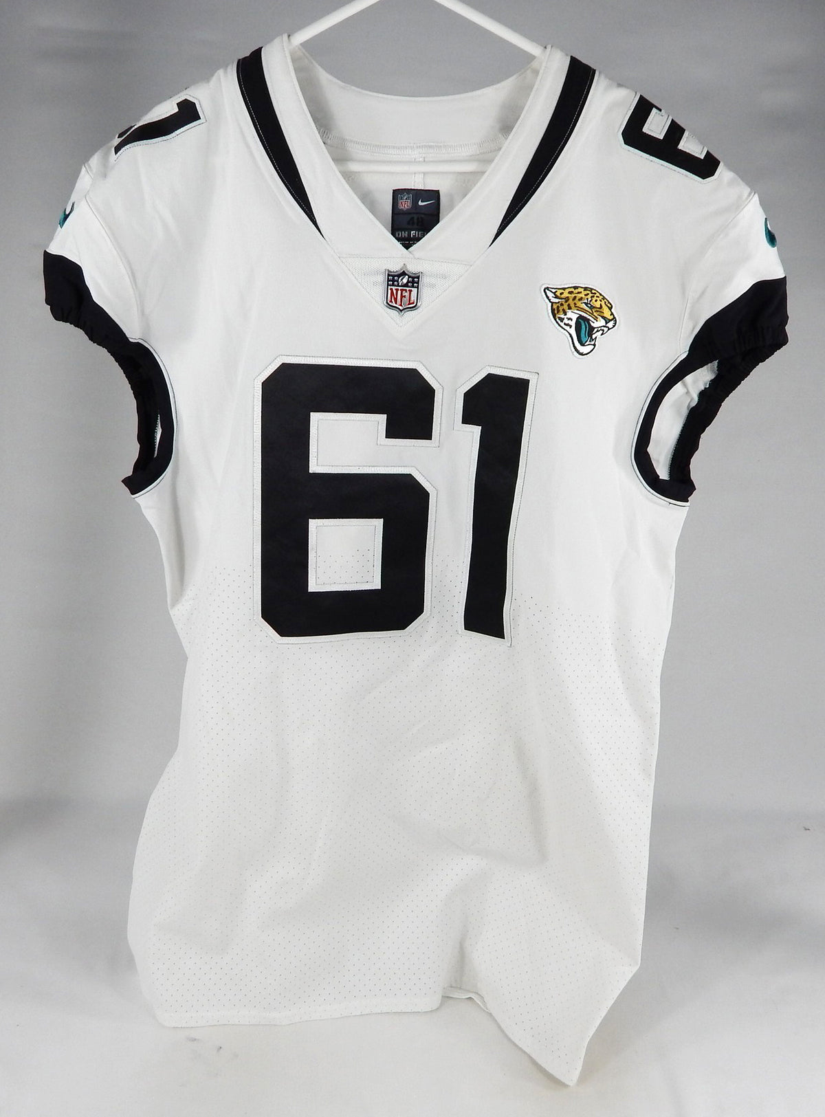 2021 Jacksonville Jaguars Jimmy Murray #61 Game Issued White Jersey 48 DP74913