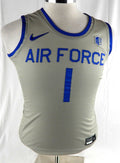 2022-23 Air Force Falcons #1 Game Used Grey Jersey Basketball S 48