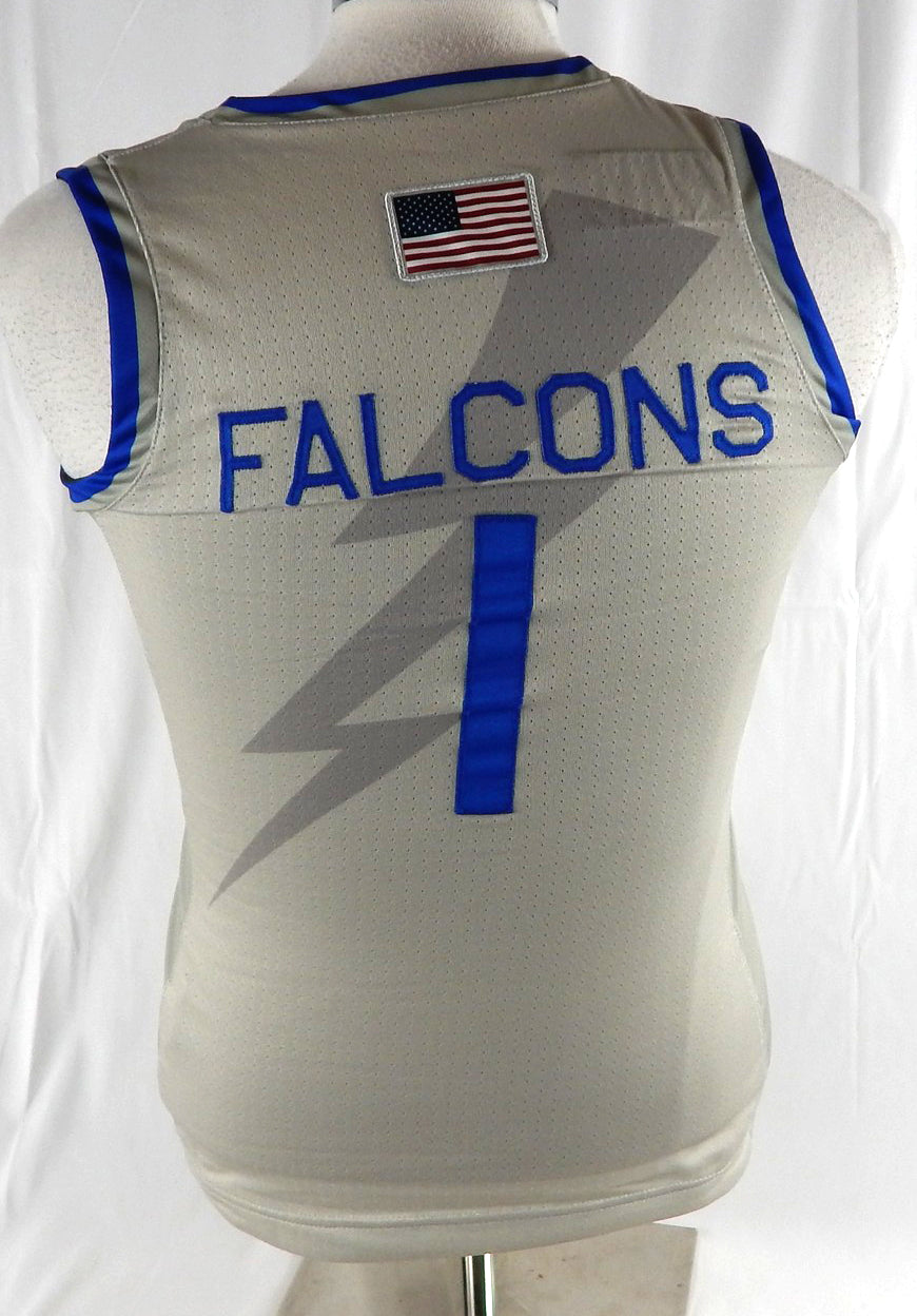 2022-23 Air Force Falcons #1 Game Used Grey Jersey Basketball S 48 Pic2