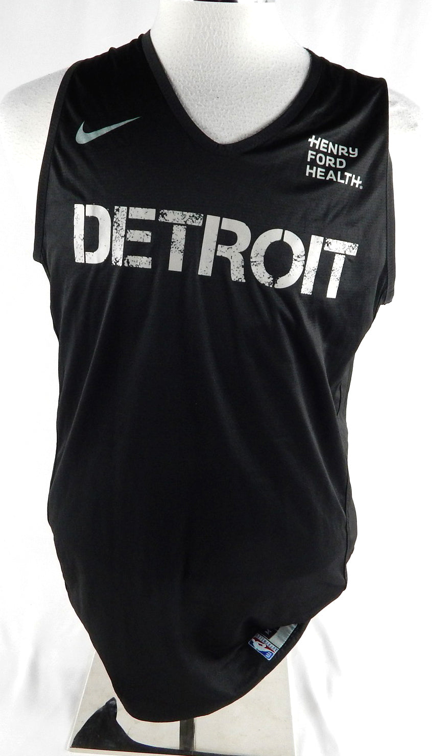 2024-25 Detroit Pistons Daniss Jenkins #24 Game Used Black Practice Jersey 5