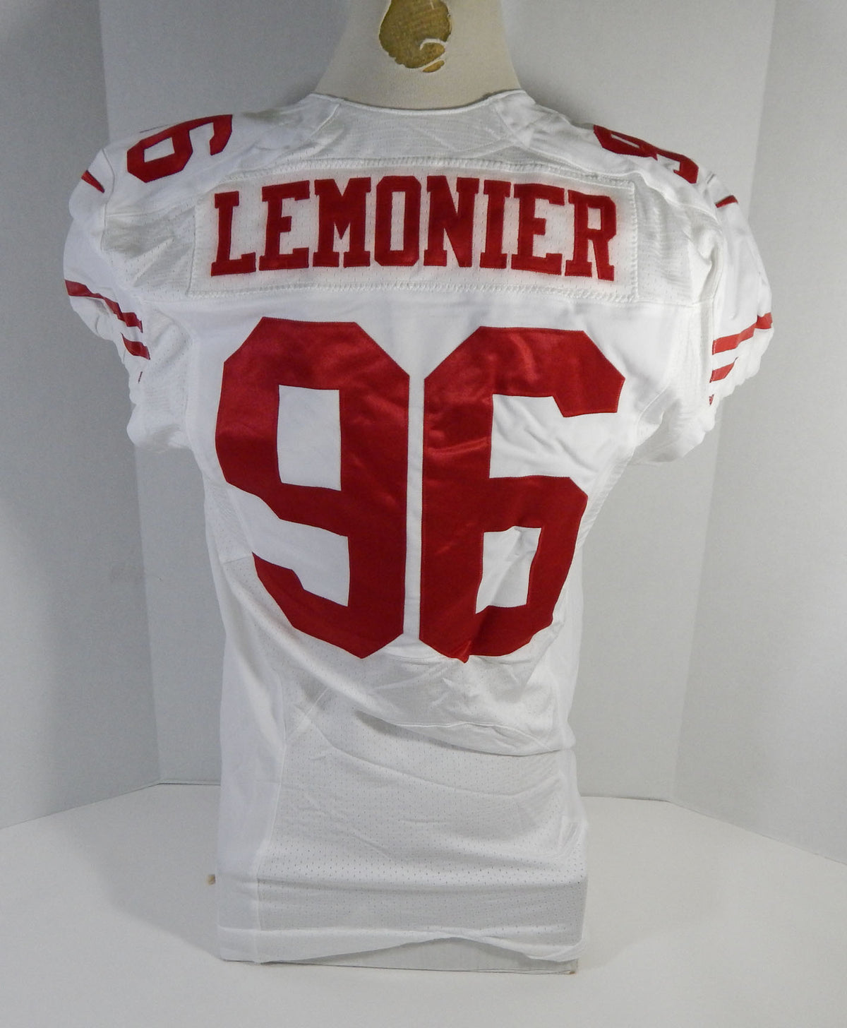 2014 San Francisco 49ers Corey Lemonier #96 Game Issued White Jersey DP16453 Pic2