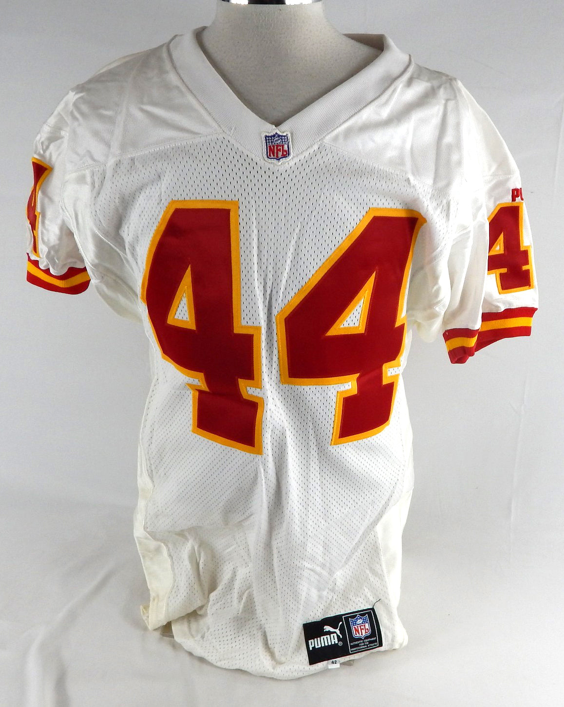 1999 Kansas City Chiefs #44 Game Issued White Jersey 42 668