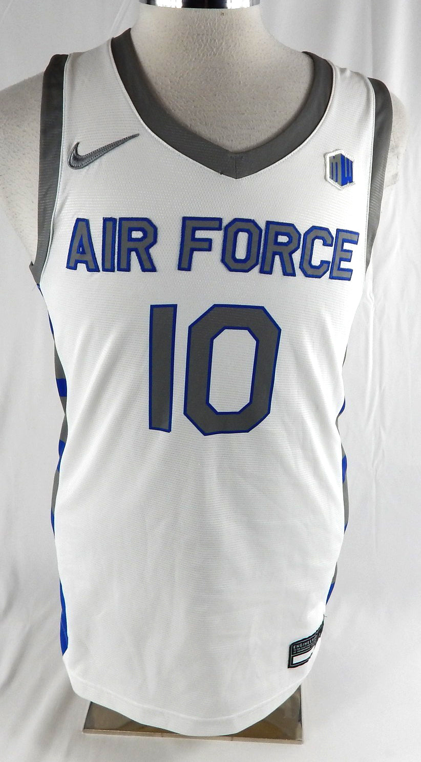 2022-23 Air Force Falcons #10 Game Used White Jersey Basketball M 49