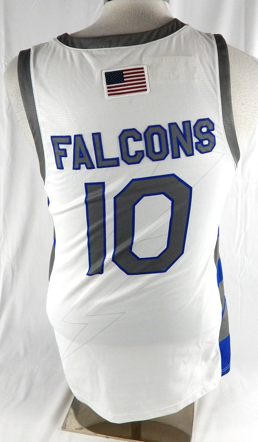 2022-23 Air Force Falcons #10 Game Used White Jersey Basketball M 49 Pic2