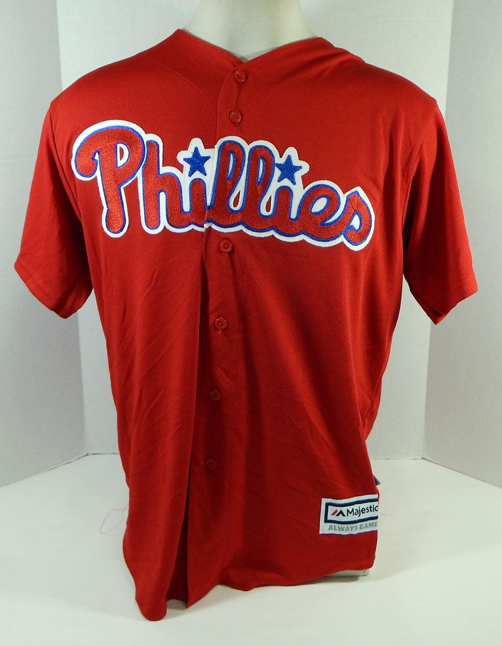 Philadelphia Phillies Zac Curtis #52 Game Used Red Jersey Ext Spring Training 1 Pic2