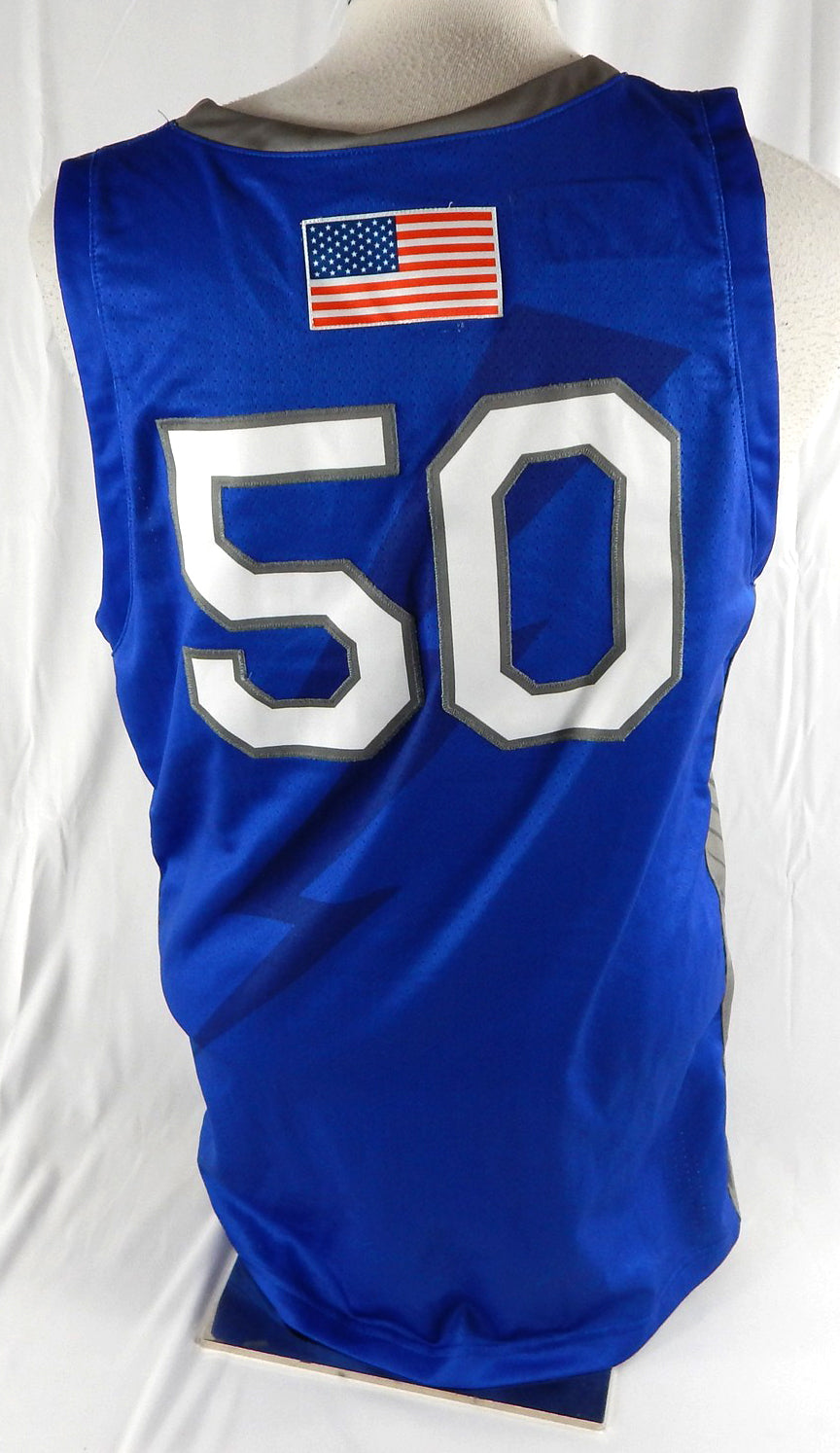 2021-22 Air Force Falcons #50 Game Used Blue Jersey Basketball XL 50 Pic2