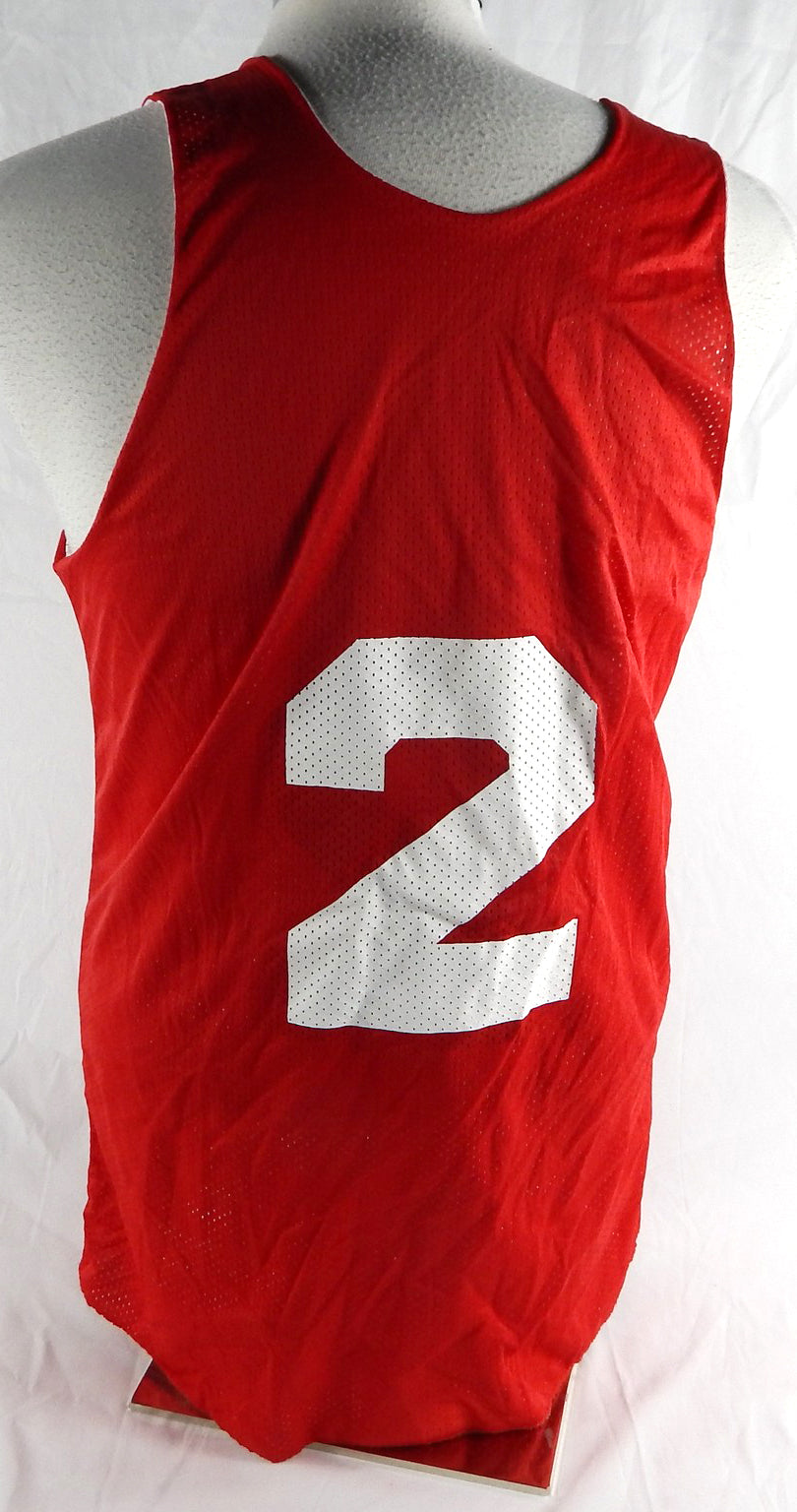 1990s Atlanta Hawks #2 Game Used Red Practice Jersey L 920 Pic2