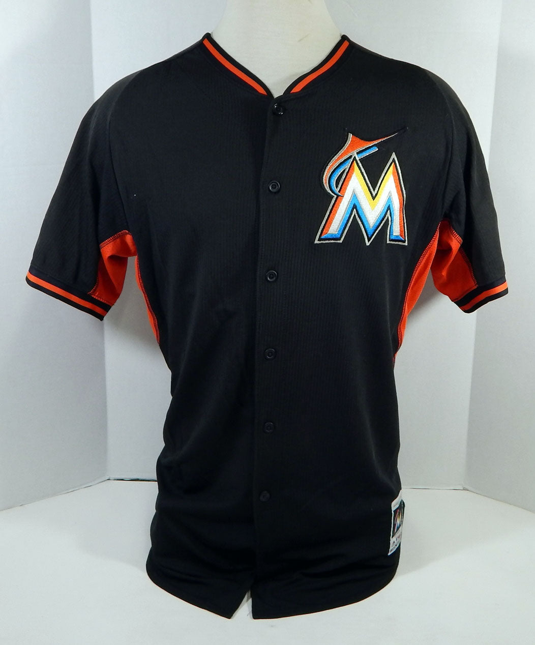2014-16 Miami Marlins Brad Haynal #28 Game Used Black Jersey Ex ST BP 46 934 Pic2