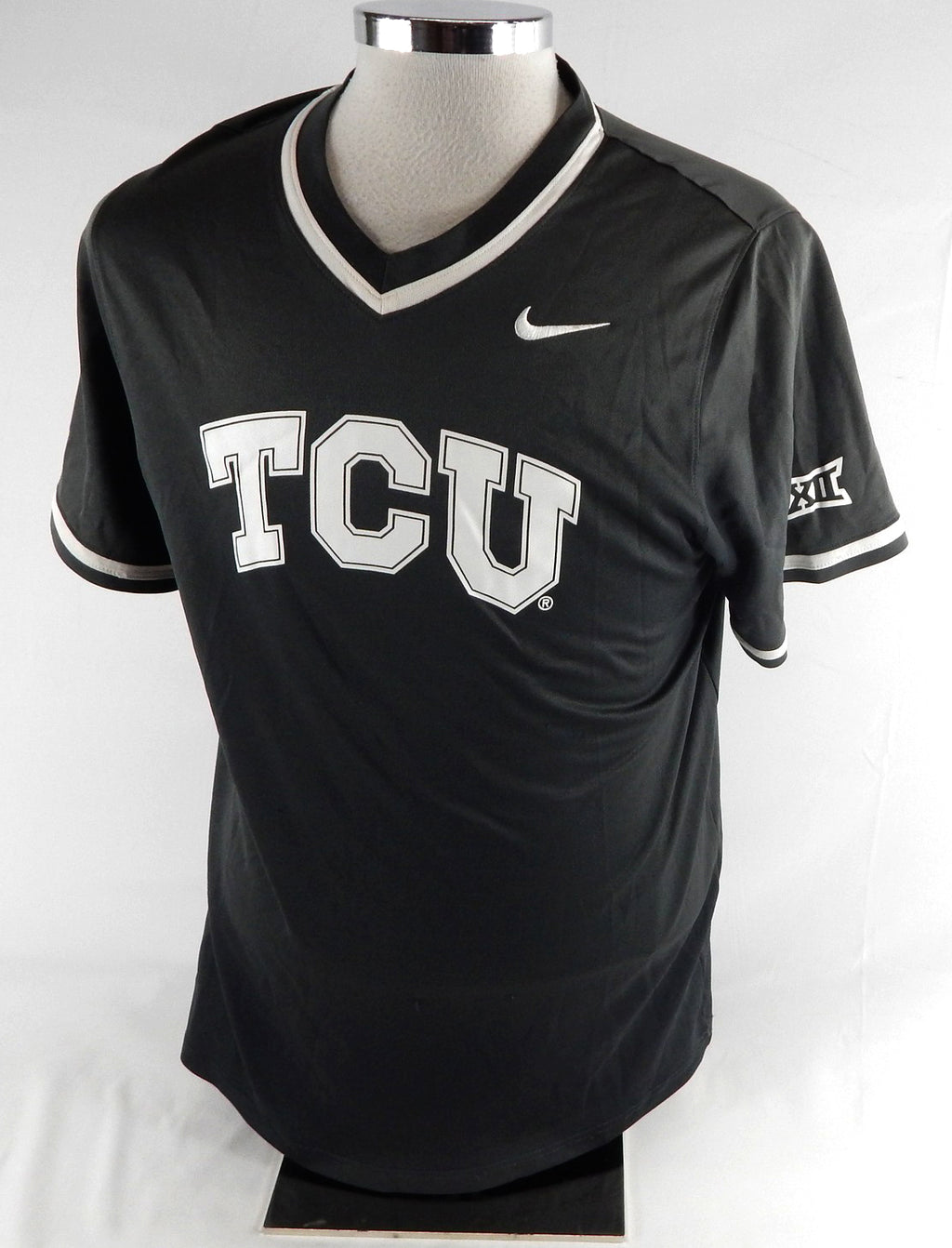 2020 Texas Christian TCU Frogs #16 Game Used Grey Practice Jersey Baseball L 687