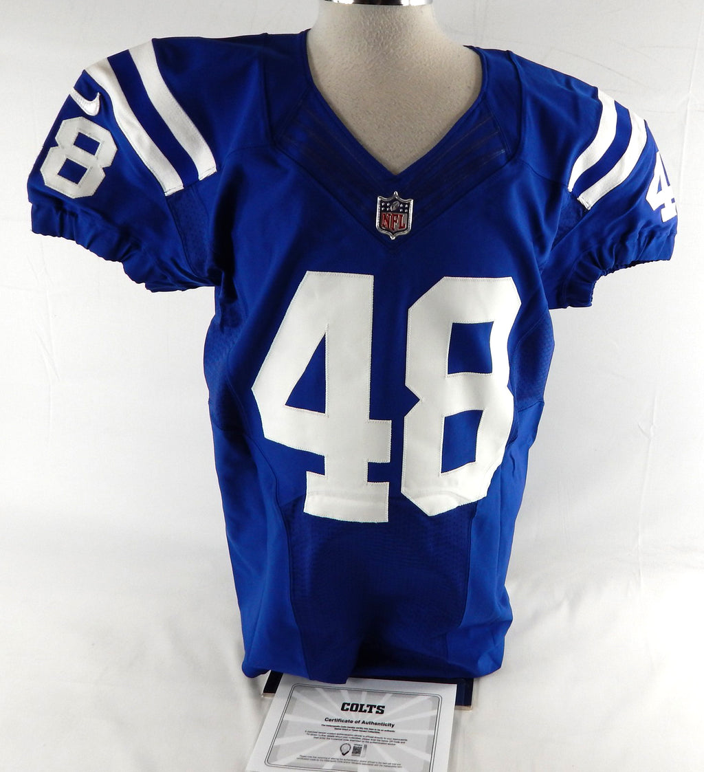 2012 Indianapolis Colts #48 Game Issued Pos Used Blue Jersey NP R 46 687