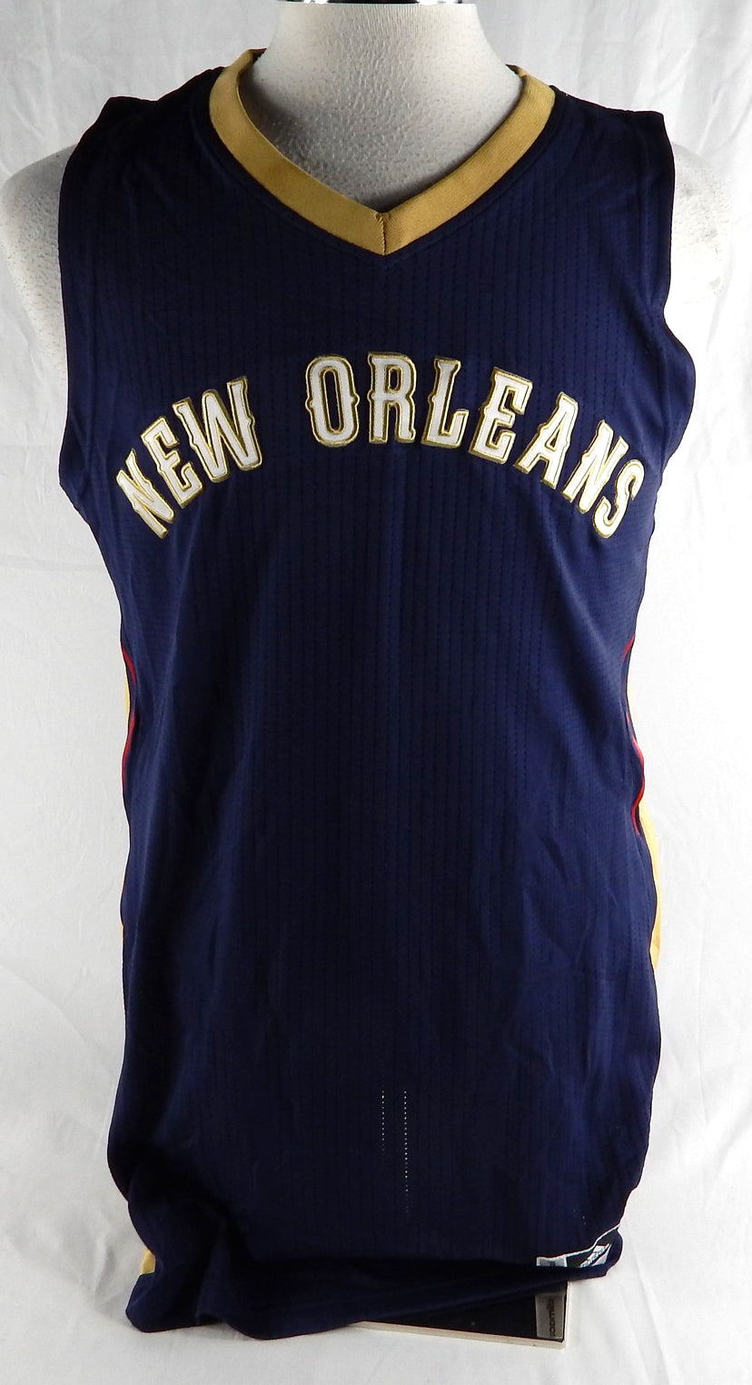2014-15 New Orleans Pelicans Blank Game Issued Navy Jersey M 922