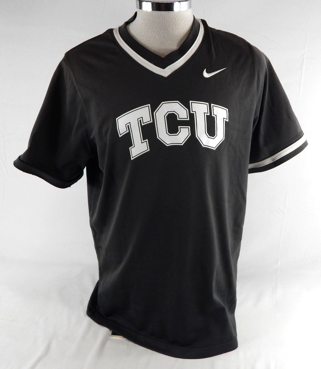 2020 Texas Christian TCU Frogs #25 Game Used Grey Practice Jersey Baseball L 688