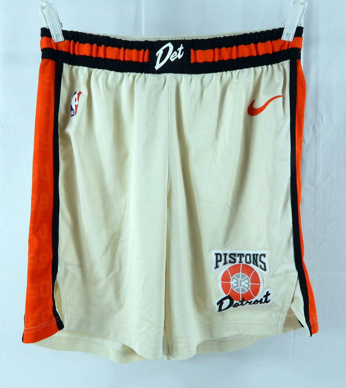 2024-25 Detroit Pistons Simone Fontecchio #19 Game Used Cream Shorts Bad Boys 5