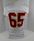 2002 Kansas City Chiefs #65 Game Issued White Jersey Nameplate Removed DP10993