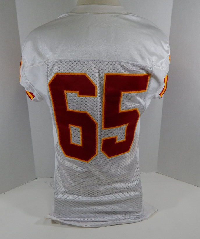 2002 Kansas City Chiefs #65 Game Issued White Jersey Nameplate Removed DP10993