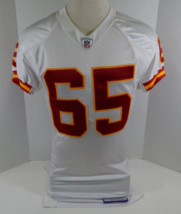 2002 Kansas City Chiefs #65 Game Issued White Jersey Nameplate Removed DP10993 Pic2