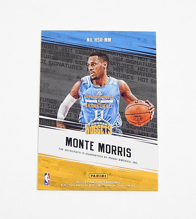 2017-18 Hoops Hot Signatures Rookies Monte Morris RC #33 Auto Pic2