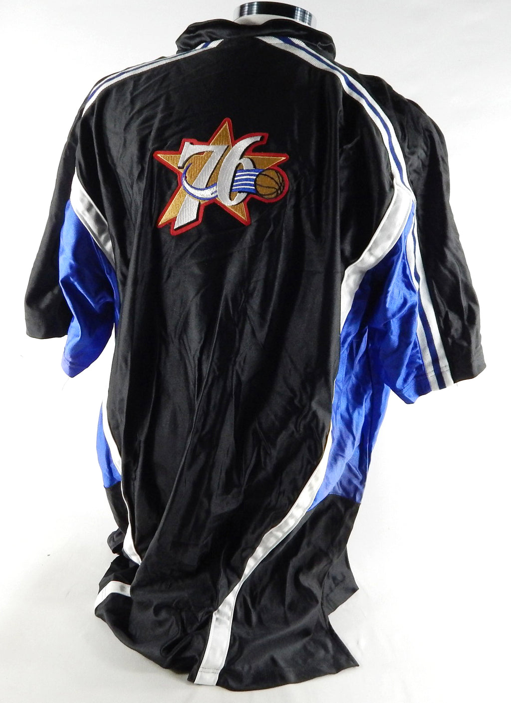 1990s Philadelphia 76ers Game Issued Black Shooting Shirt XL 461 Pic2