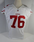 2014 San Francisco 49ers Anthony Davis #76 Game Issued White Jersey DP16459