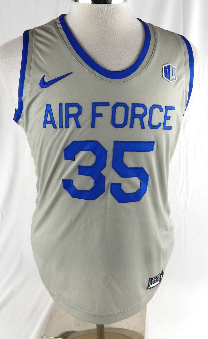 Air Force Falcons #35 Game Used Grey Jersey Basketball L 54