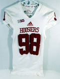 2013 Indiana Hoosiers #98 Game Used White Jersey Nameplate Removed L DP14010