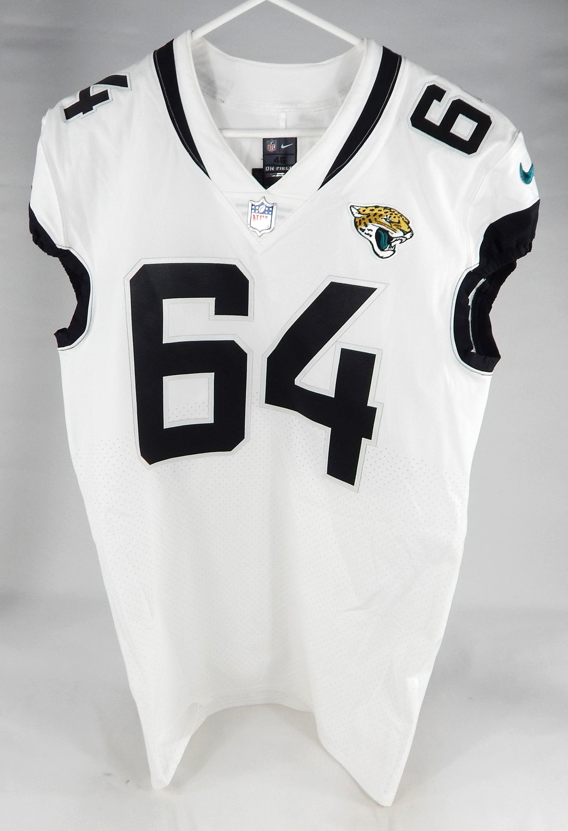 2020 Jacksonville Jaguars Coy Cronk #64 Game Issued White Jersey 46 919