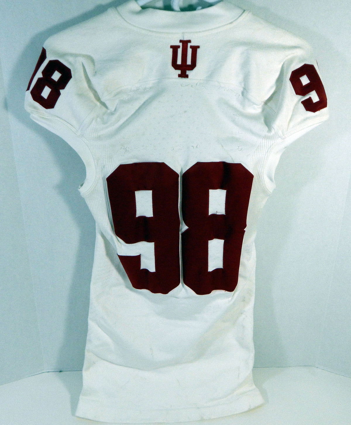 2013 Indiana Hoosiers #98 Game Used White Jersey Nameplate Removed L DP14010 Pic2
