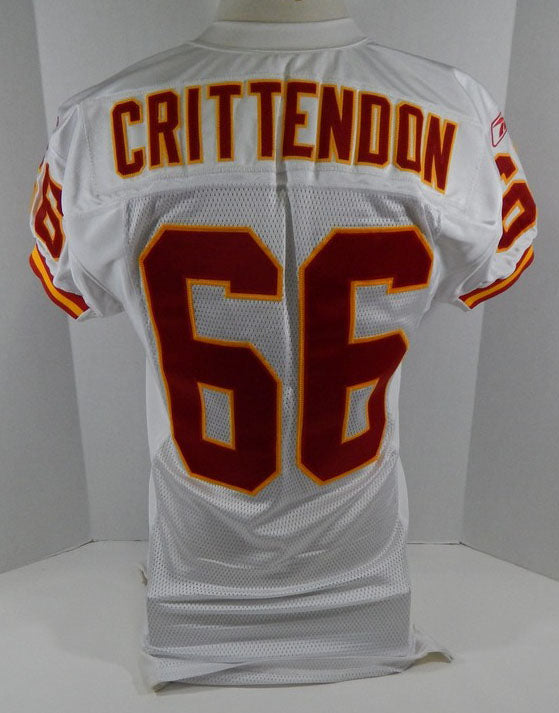 2002 Kansas City Chiefs Aaron Crittendon #66 Game Issued White Jersey DP10997