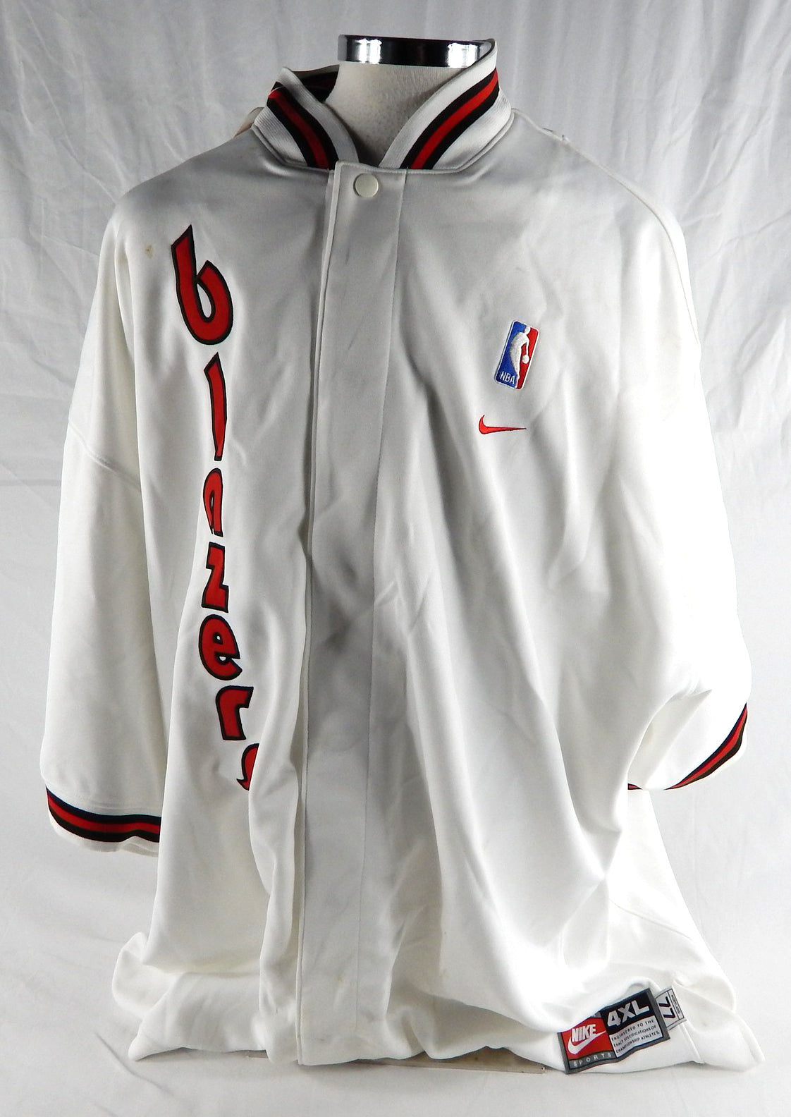 2000s Portland Trail Blazers Game Issued White Shooting Shirt Hardwood 4XL 926