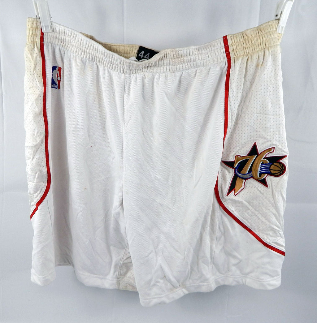 2006-09 Philadelphia 76ers #7 Game Used White Shorts 44 113