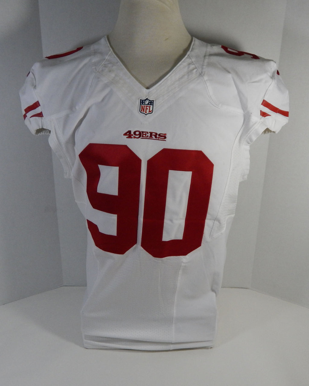 2016 San Francisco 49ers Glenn Dorsey #90 Game Issued White jersey DP16464