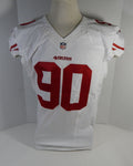 2016 San Francisco 49ers Glenn Dorsey #90 Game Issued White jersey DP16464