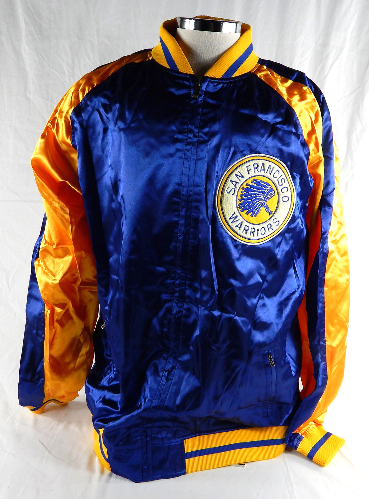 2000s Golden State Warriors Game Issued Yellow Jacket Hardwood Classic XL 929