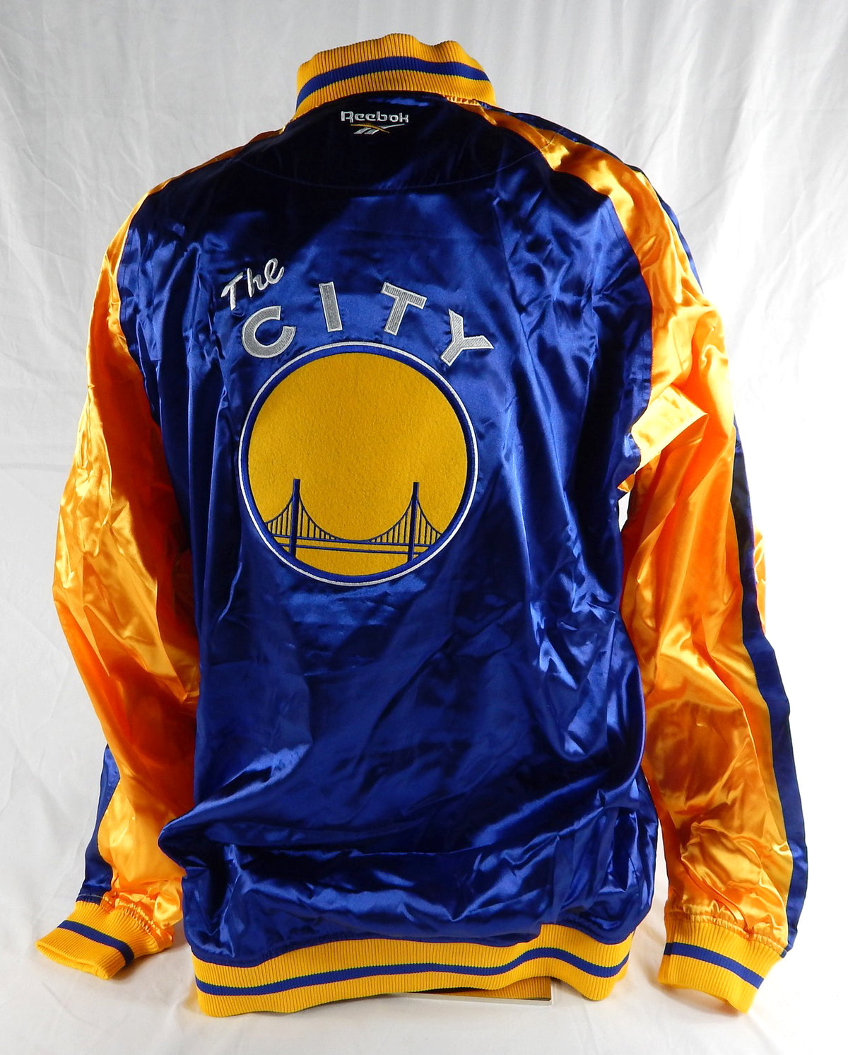 2000s Golden State Warriors Game Issued Yellow Jacket Hardwood Classic XL 929 Pic2