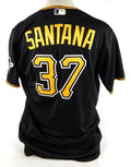 2020 Pittsburgh Pirates Edgar Santana #37 Game Issued Black Jersey 46 796