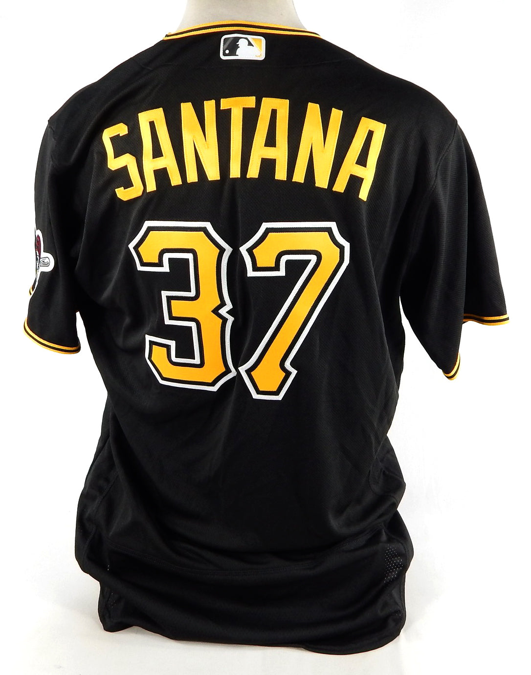 2020 Pittsburgh Pirates Edgar Santana #37 Game Issued Black Jersey 46 796
