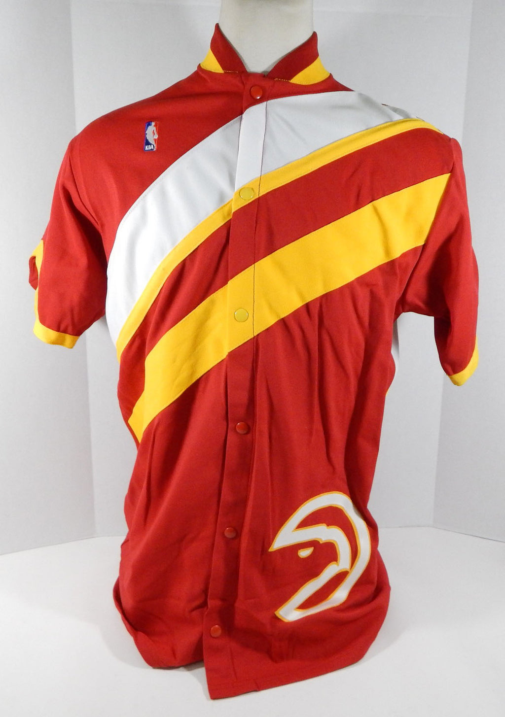 1990-91 Atlanta Hawks Doc Rivers #25 Game Used Red Warm Up Jacket Pacman 82 Pic2