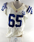 2012 Indianapolis Colts Danous Estenor #65 Game Issued Pos Used White Jersey 30