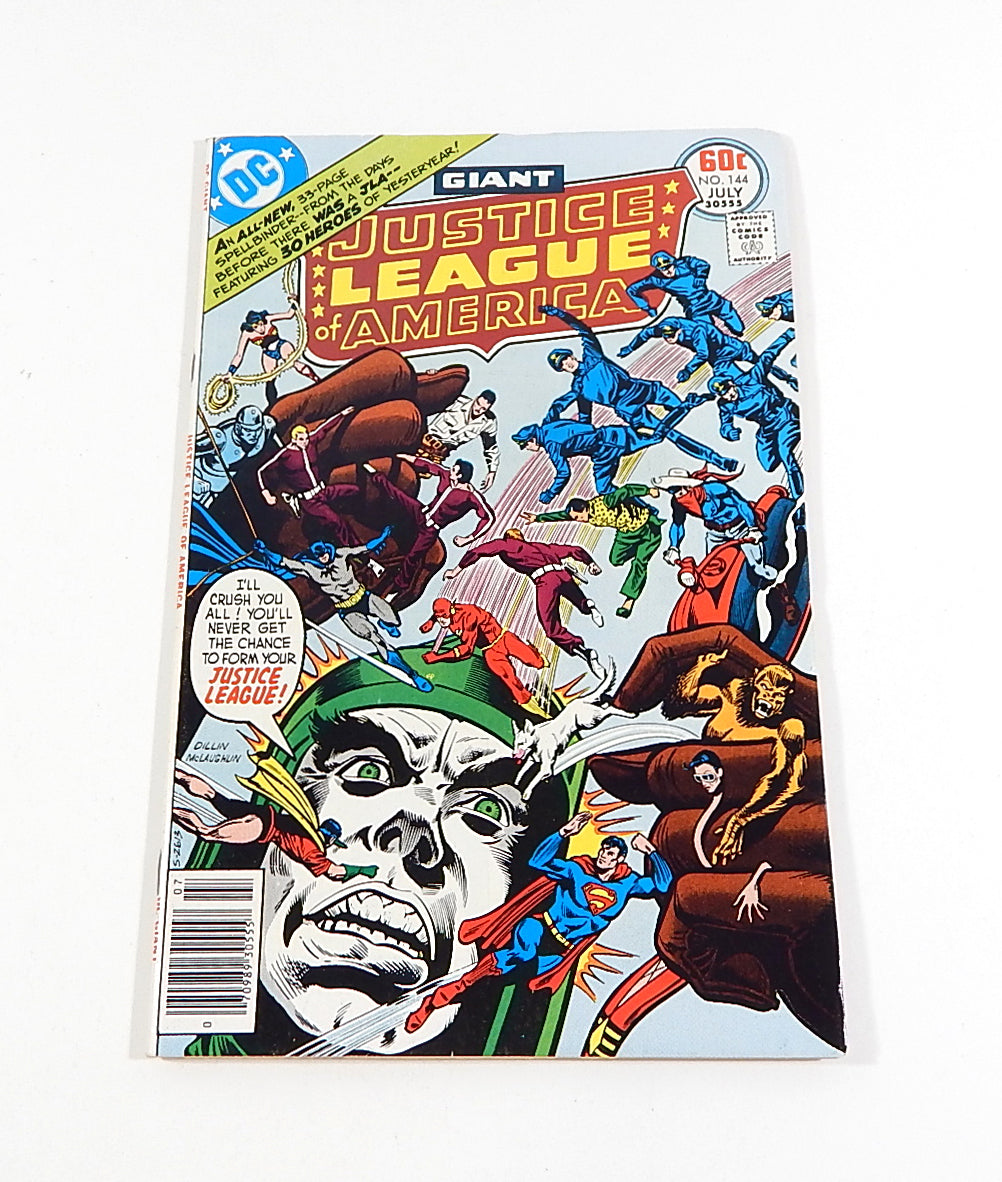Justice League of America #144 Giant Bronze Comic Book DC 1977 VF Origin of JLA