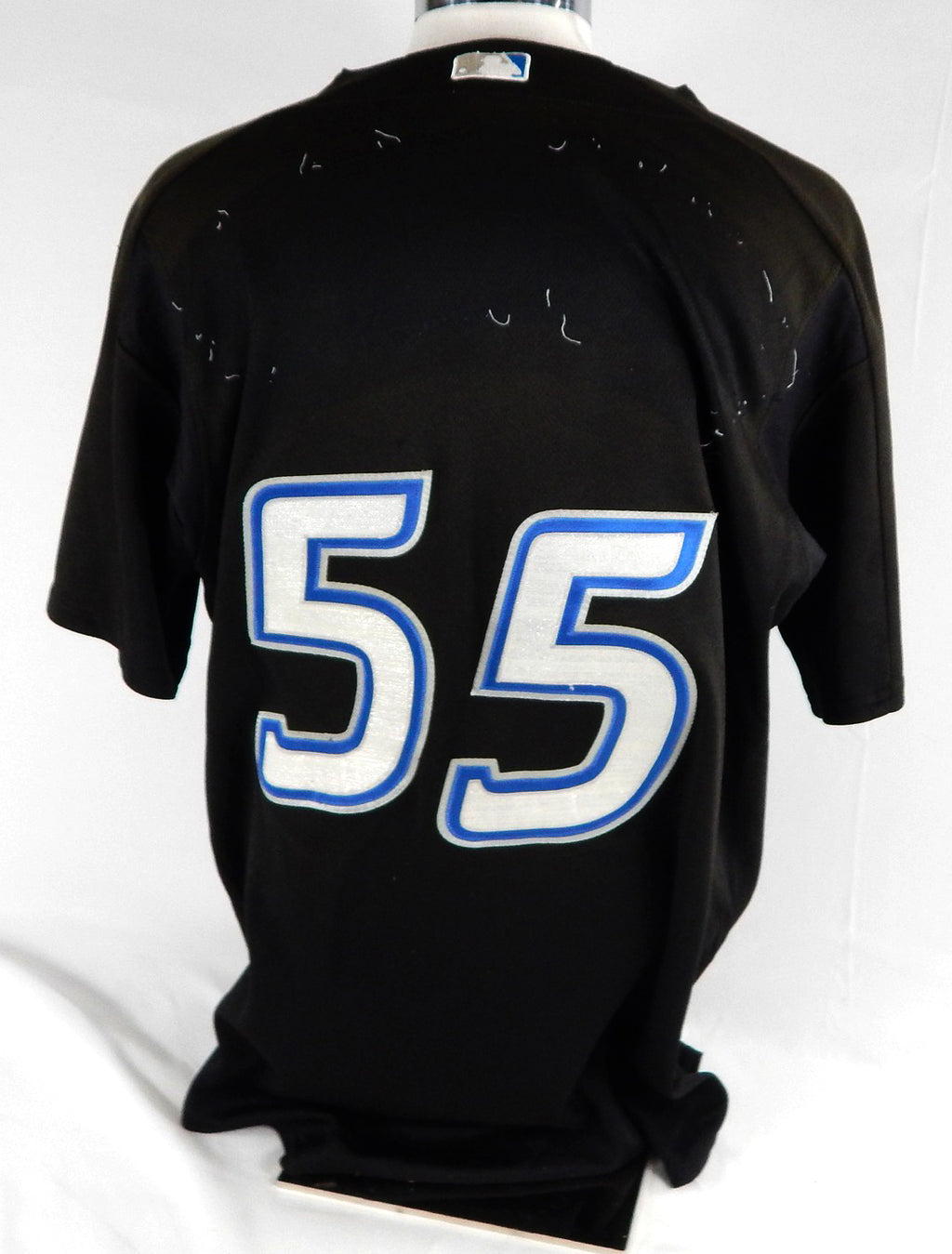 2007-10 Toronto Blue Jays #55 Game Used Black Jersey ST BP 46 676 Pic2