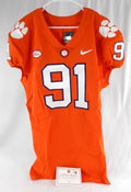 2017-22 Clemson Tigers #91 Game Issued Orange Jersey Football 48 706