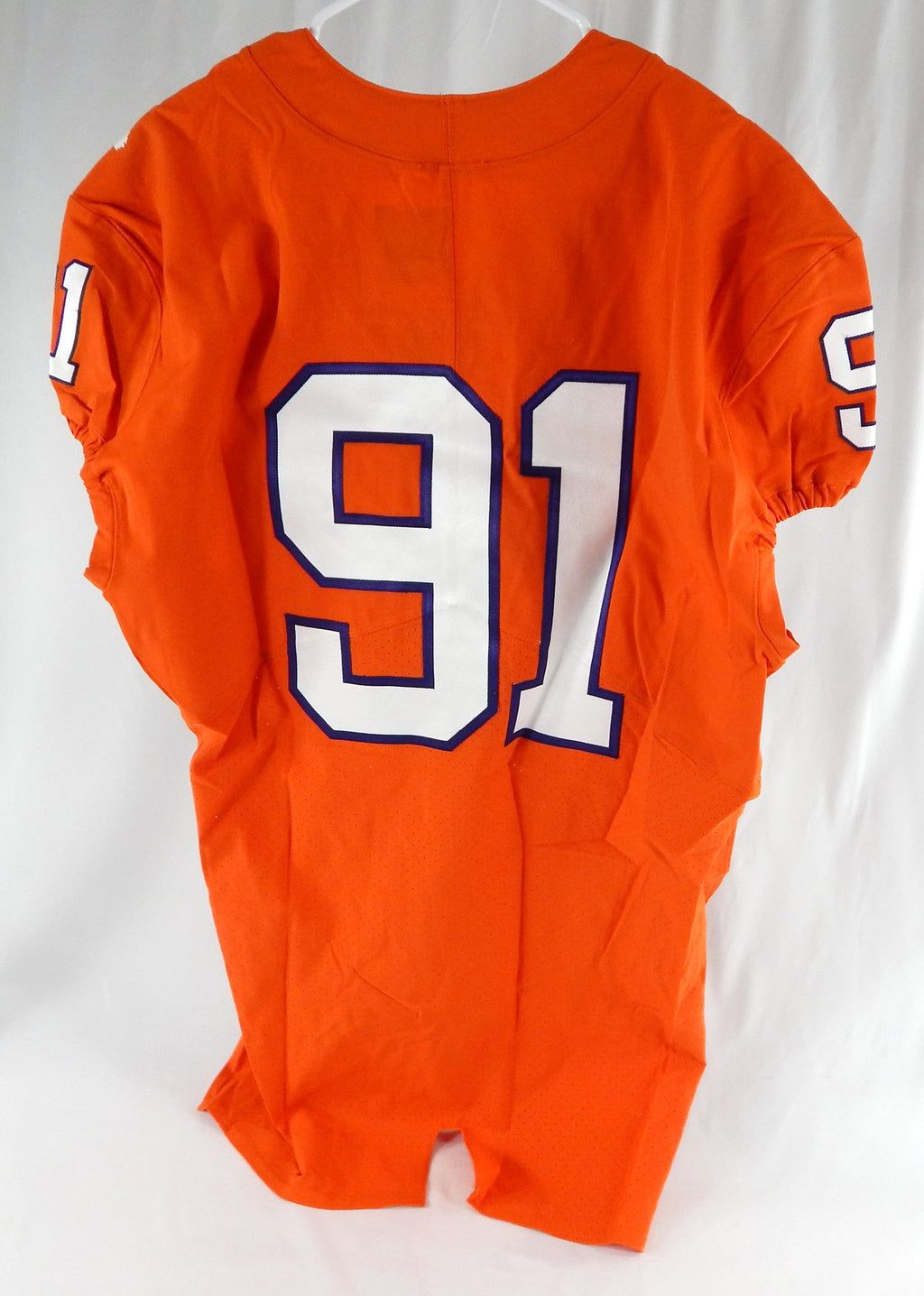 2017-22 Clemson Tigers #91 Game Issued Orange Jersey Football 48 706 Pic2