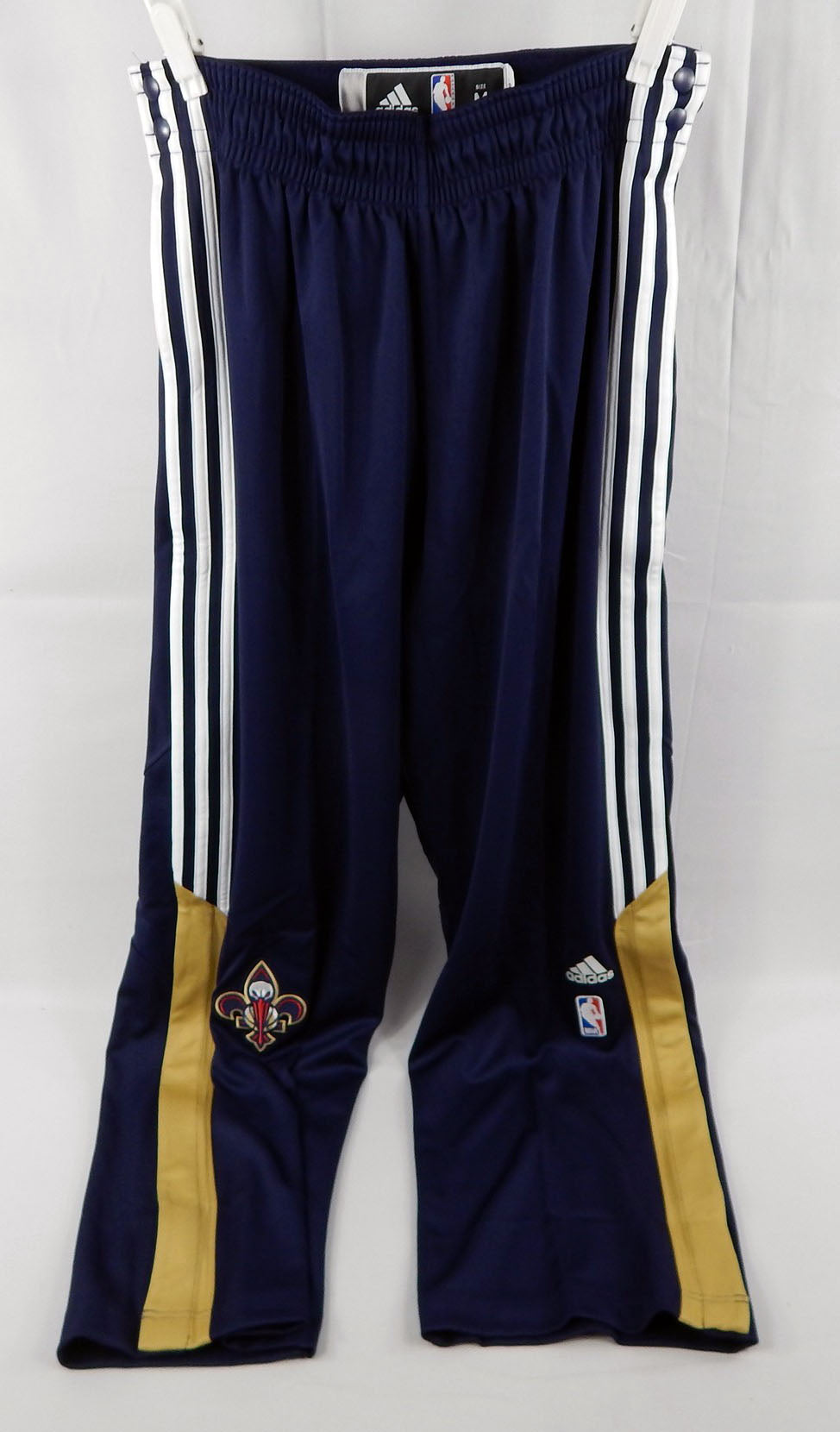 2014-15 New Orleans Pelicans Game Issued Navy Warm Up Pants M 124