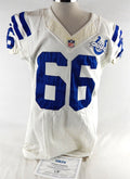 2013 Indianapolis Colts Donald Thomas #66 Game Issued  Used White Jersey 30 P 2