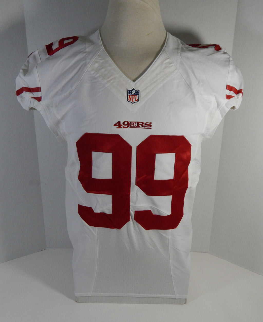 2014 San Francisco 49ers Aldon Smith #99 Game Issued White jersey DP16472