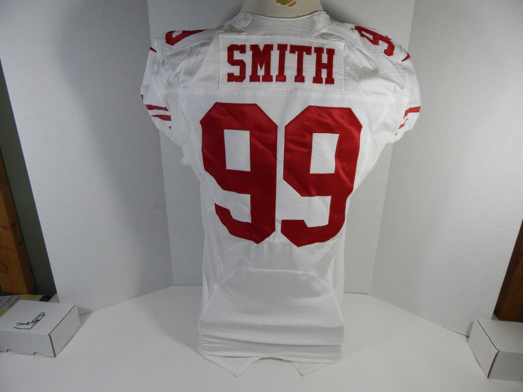2014 San Francisco 49ers Aldon Smith #99 Game Issued White jersey DP16472 Pic2