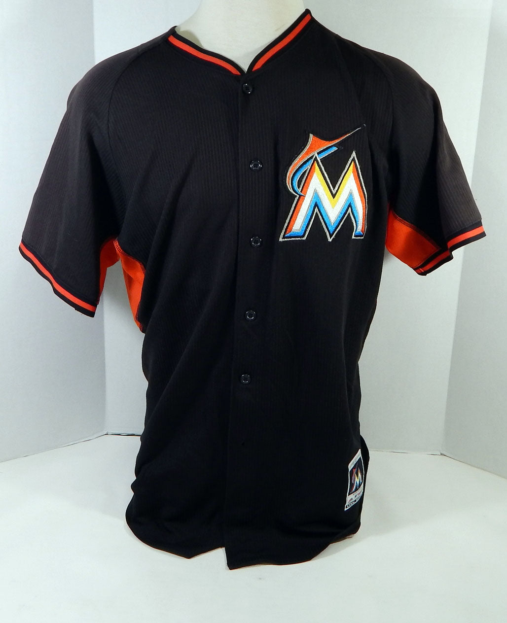 2014-16 Miami Marlins Rodrigo Vigil #59 Game Used Black Jersey Ex ST BP 48 948 Pic2