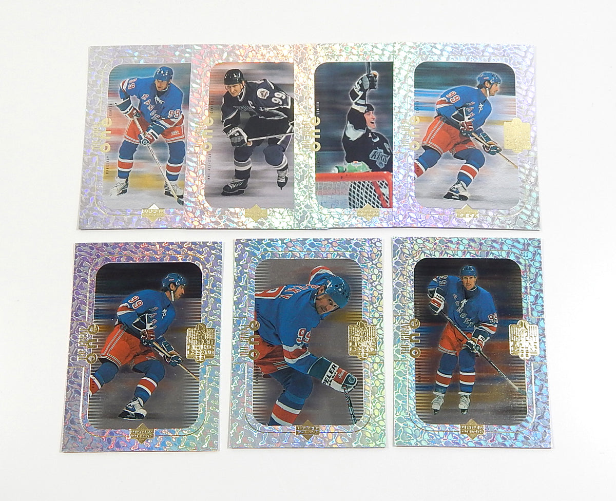 Lot of (7) 1999 Upper Deck Wayne Gretzky Living Legend The Great One Inserts